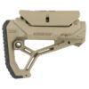 FAB DEF AR15 STOCK W/CHEEK REST TAN